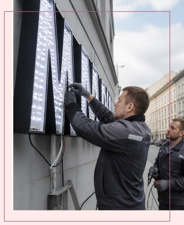 Изготовление и монтаж светодиодных LED вывесок в Сегеже